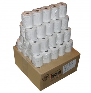 50 Kassenrollen Thermorollen 57,5 x 25 x 12 weiß blanko