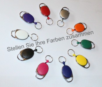 1 Stück Kartenhalter Jojo Oval mit Schlüsselring