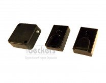 Warensicherung magnetisch 3-teilig Stahlseil Klebepads schwarz Warensicherung magnetisch 3-teilig Stahlseil Klebepads schwarz