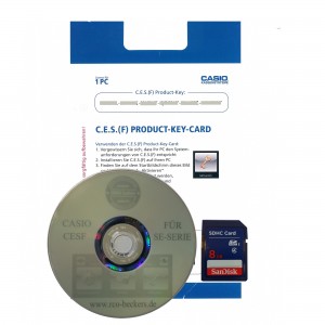 Casio CESF Software DVD mit Lizenz GDPdU SE-S Serie mit SD Karte